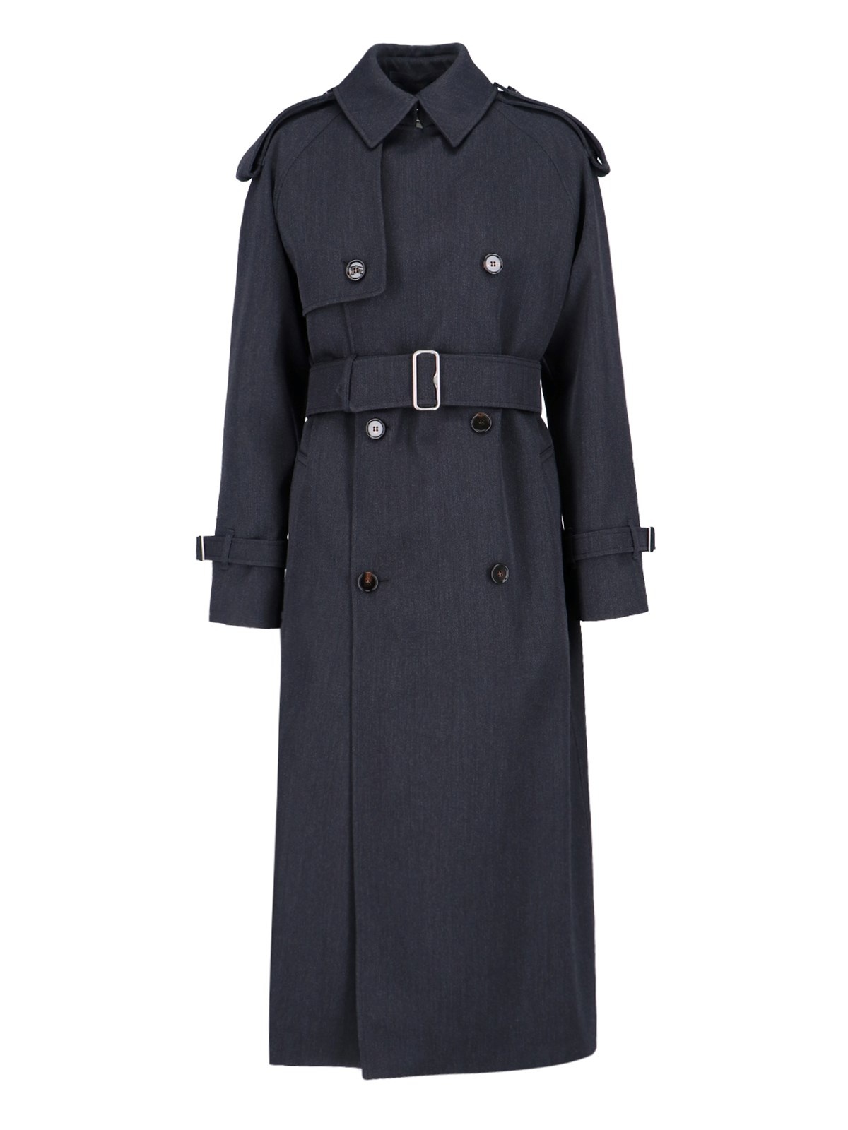 VIRGIN WOOL MIDI TRENCH COAT - 1