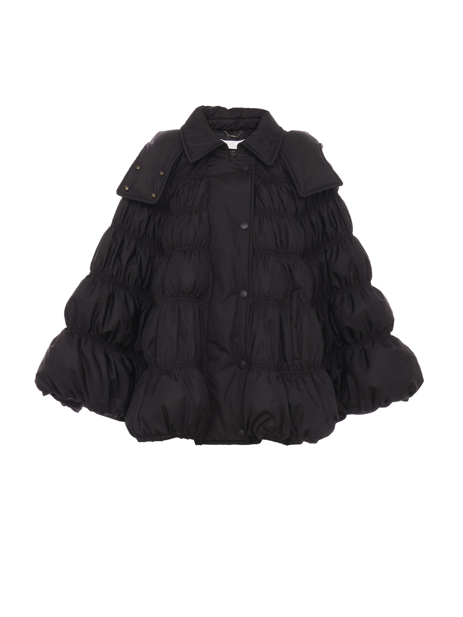 SHORT PUFFER CAPE COAT - 1