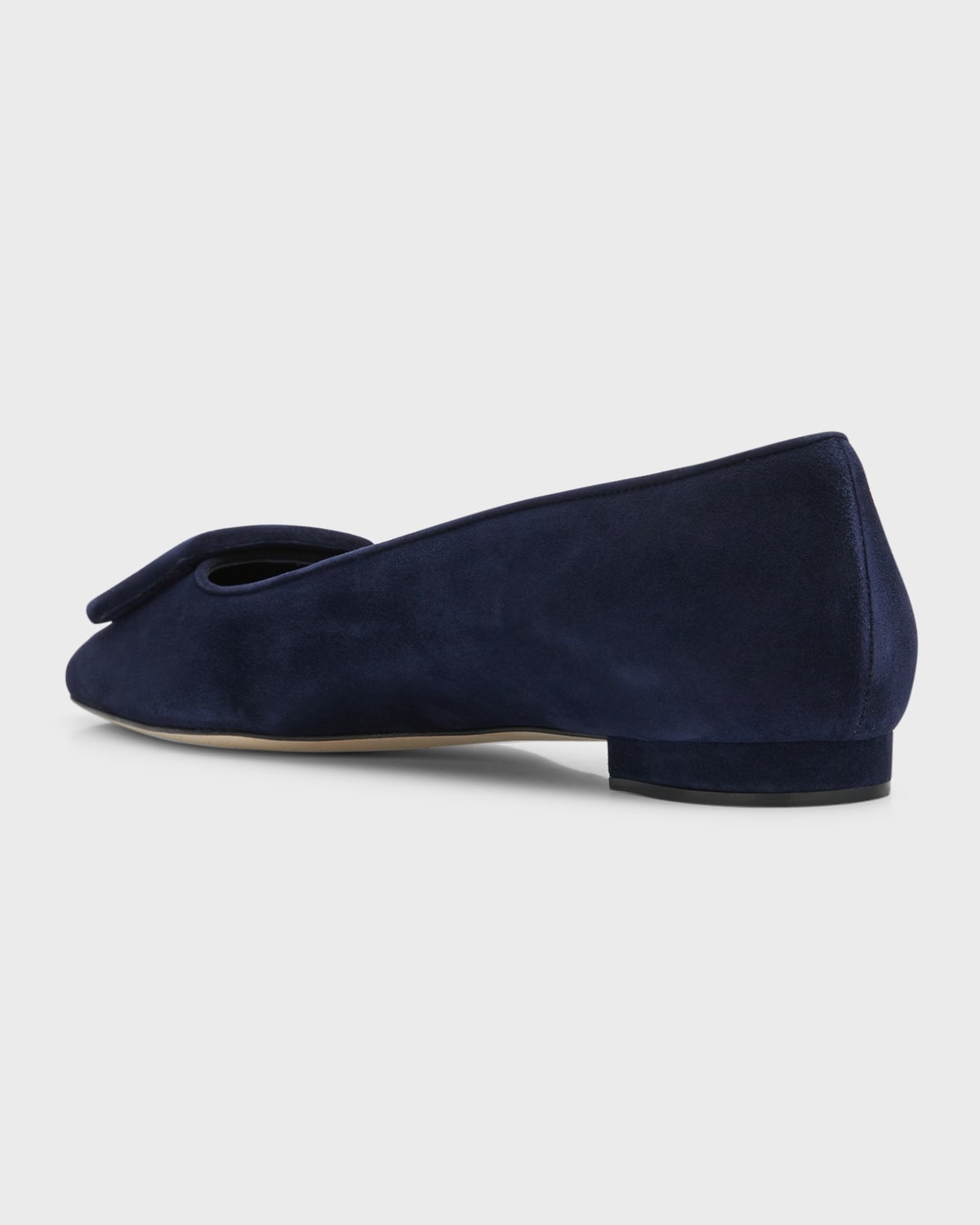 Maysale Suede Buckle Ballerina Flats - 4