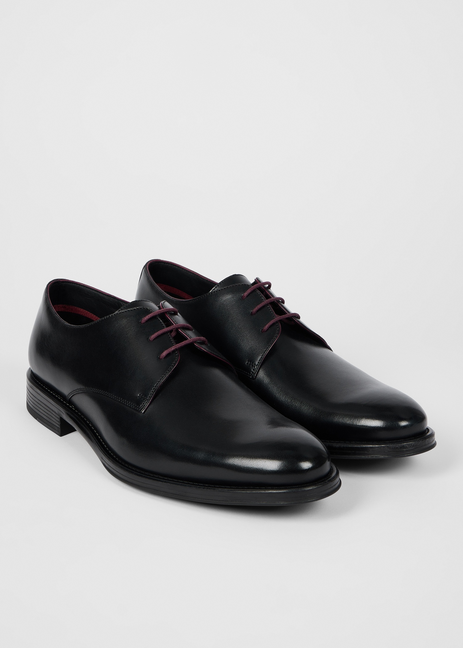 Black Leather 'George' Shoes - 4