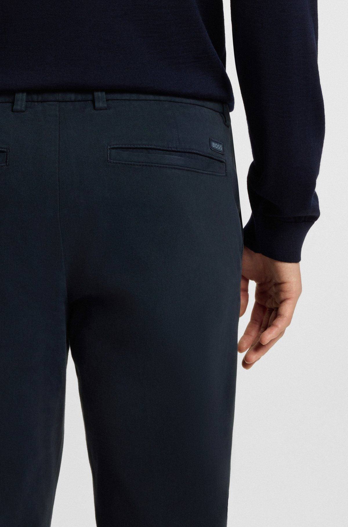 SLIM-FIT TROUSERS IN STRETCH-COTTON TWILL - 5