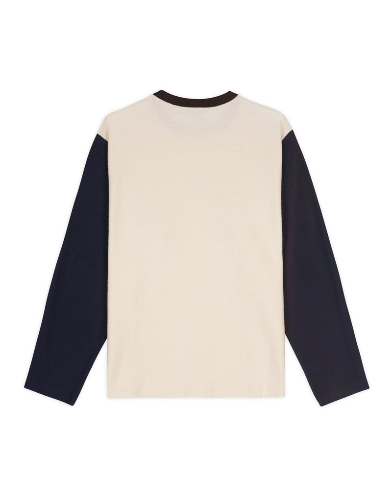 BRAIN DEAD Slubby Baseball Long Sleeve - Natural outlook