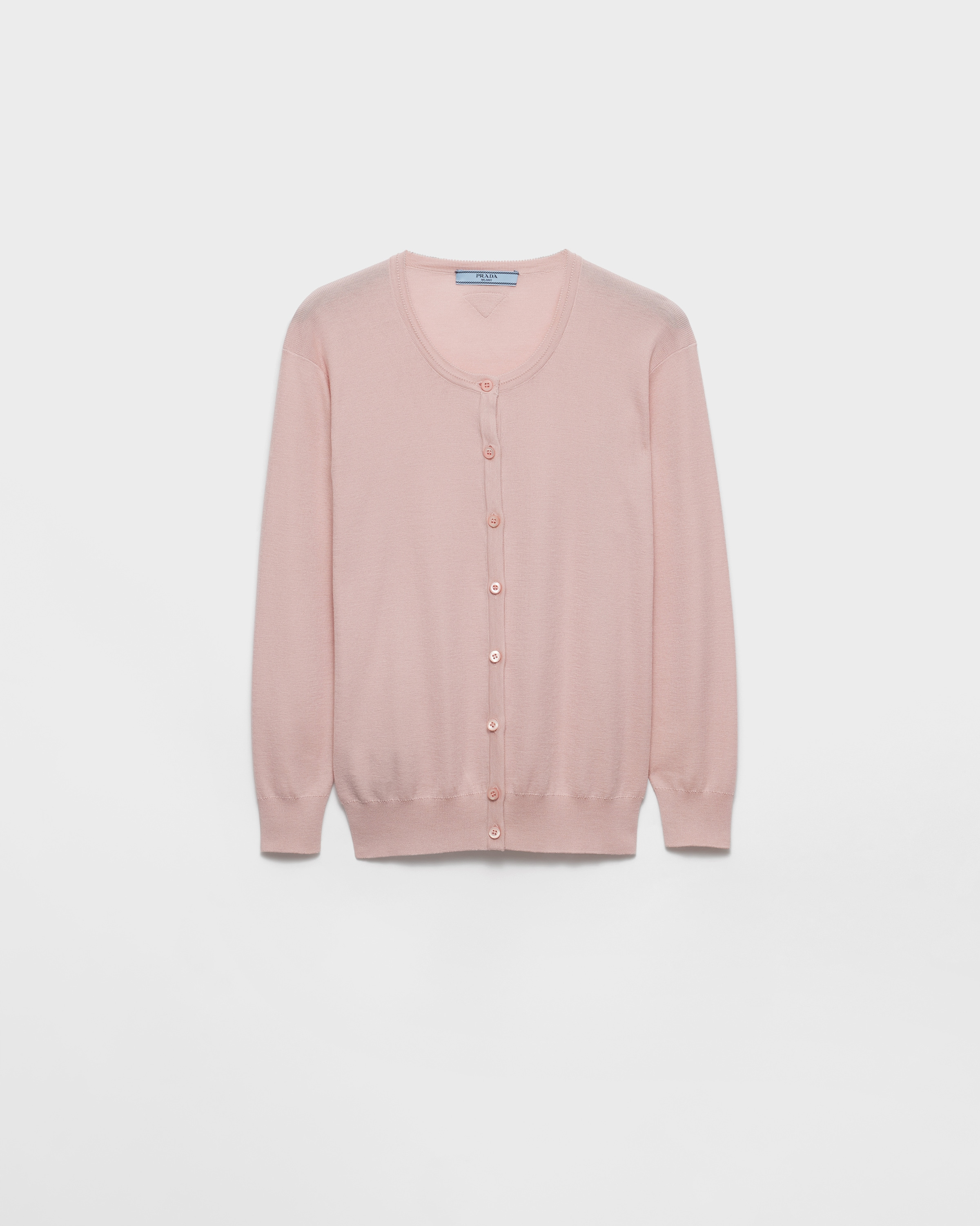 Cotton and silk knit cardigan - 1