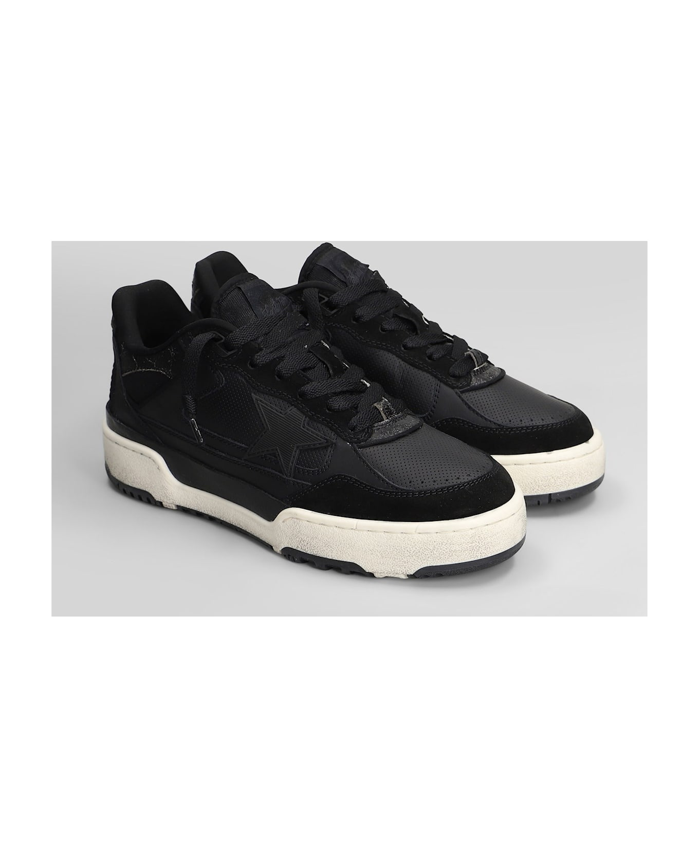 Forty 2 Sneakers In Black Suede And Leather - 2