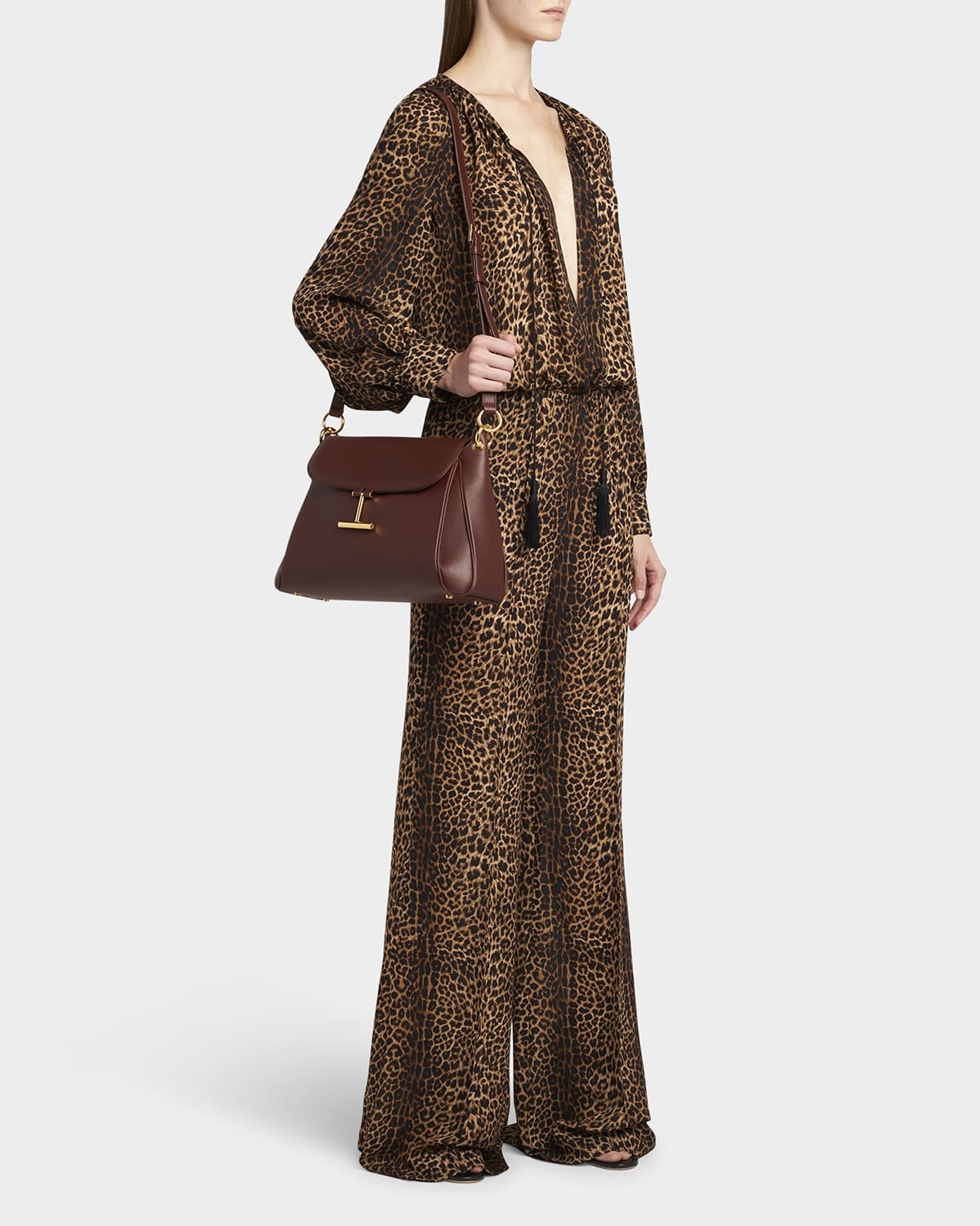 Tara Flap Shoulder Bag in Grain Leather - 5