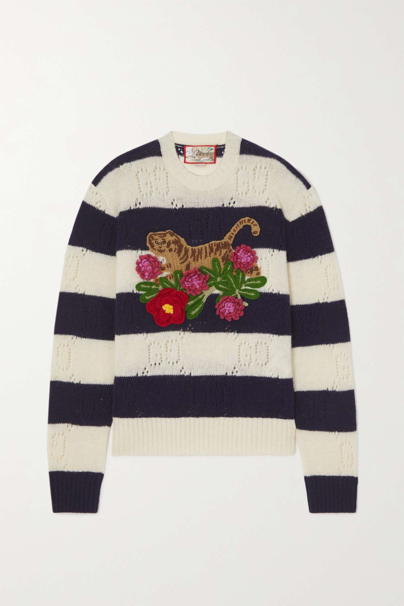 Chinese New Year appliquéd wool sweater - 1