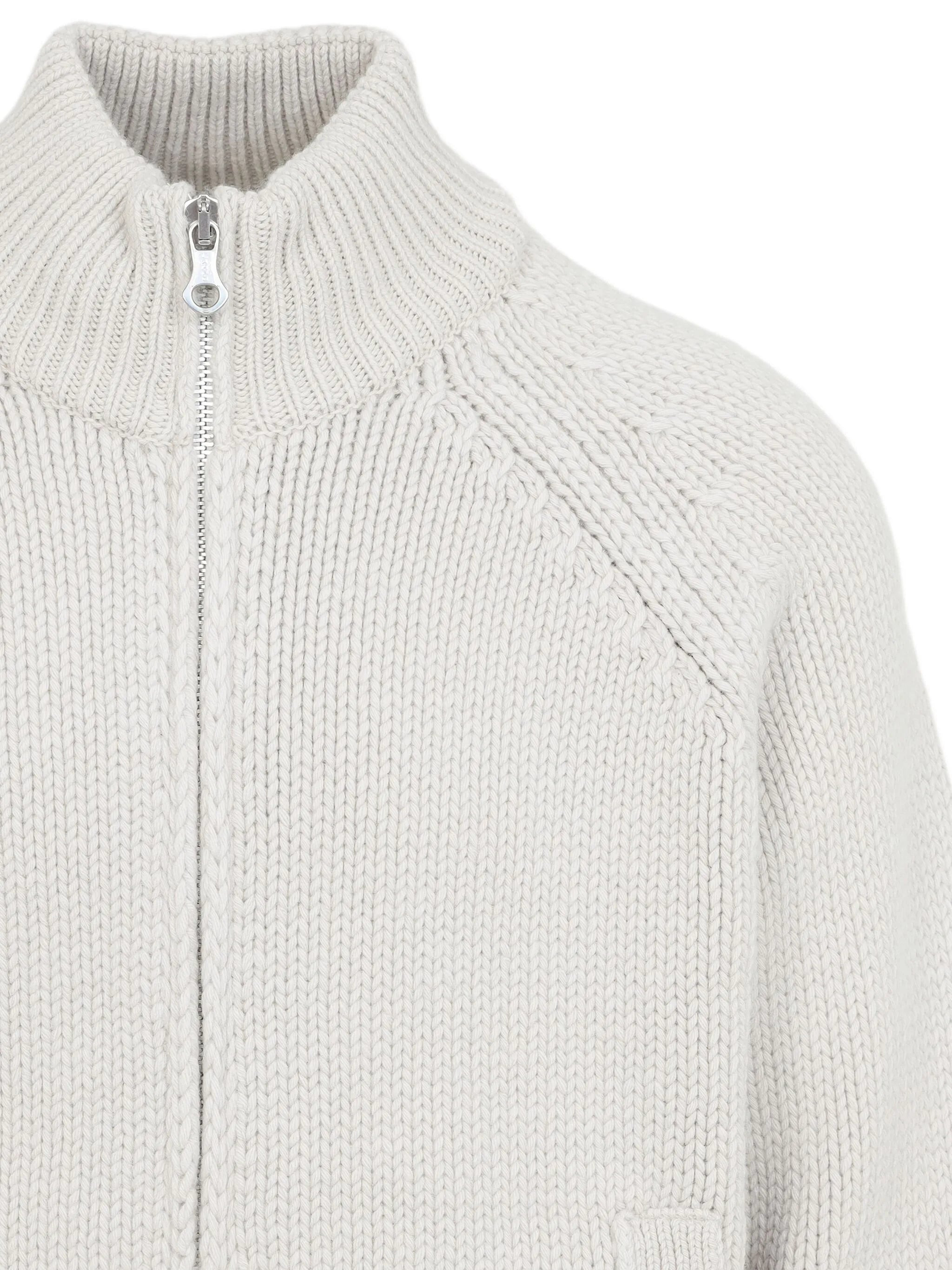 high-neck zip-front cardigan - 4