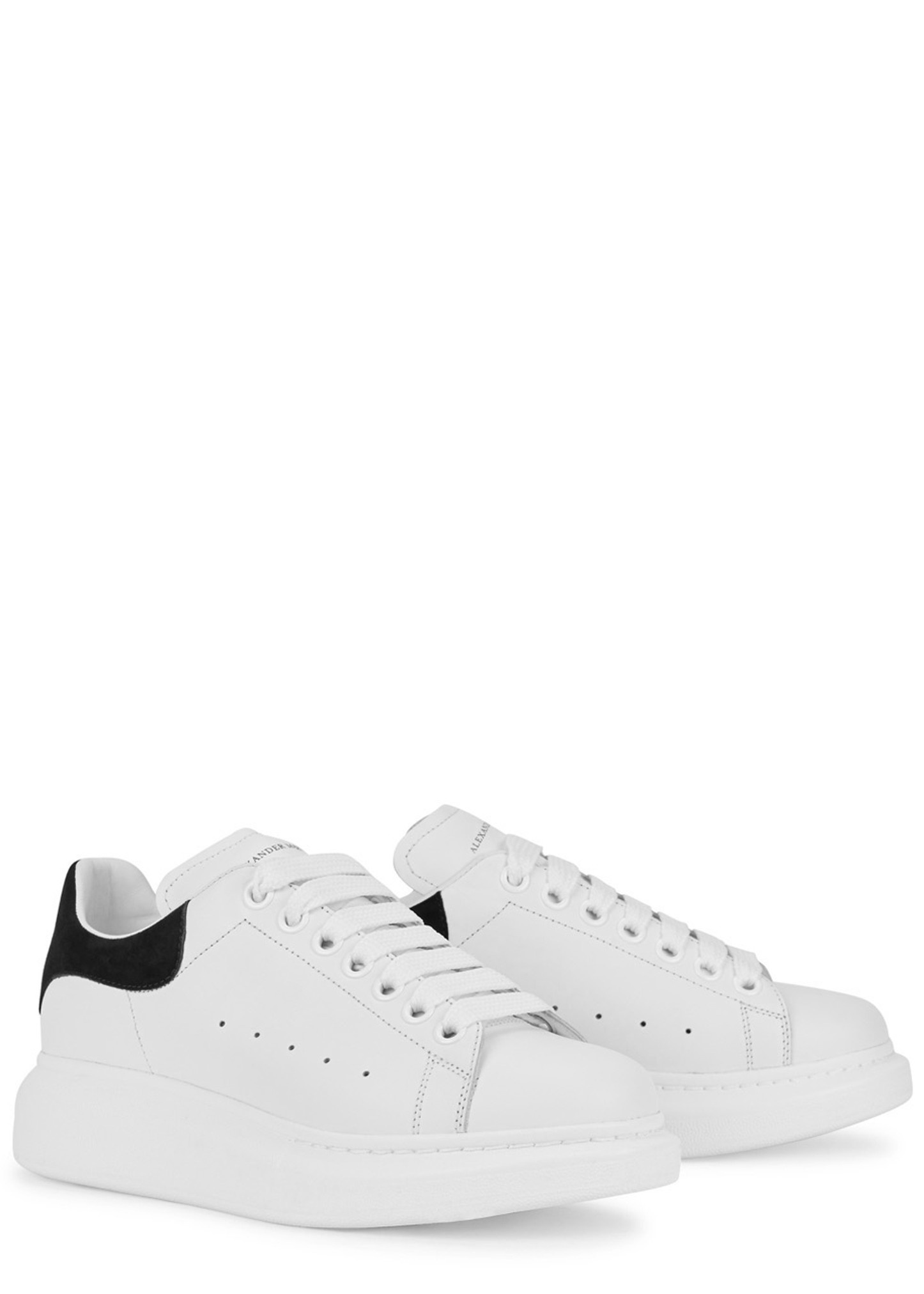 Oversized white leather sneakers - 2
