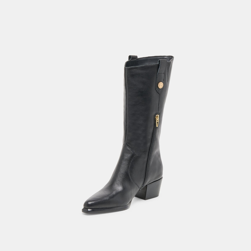 VERN BOOTS BLACK LEATHER 6