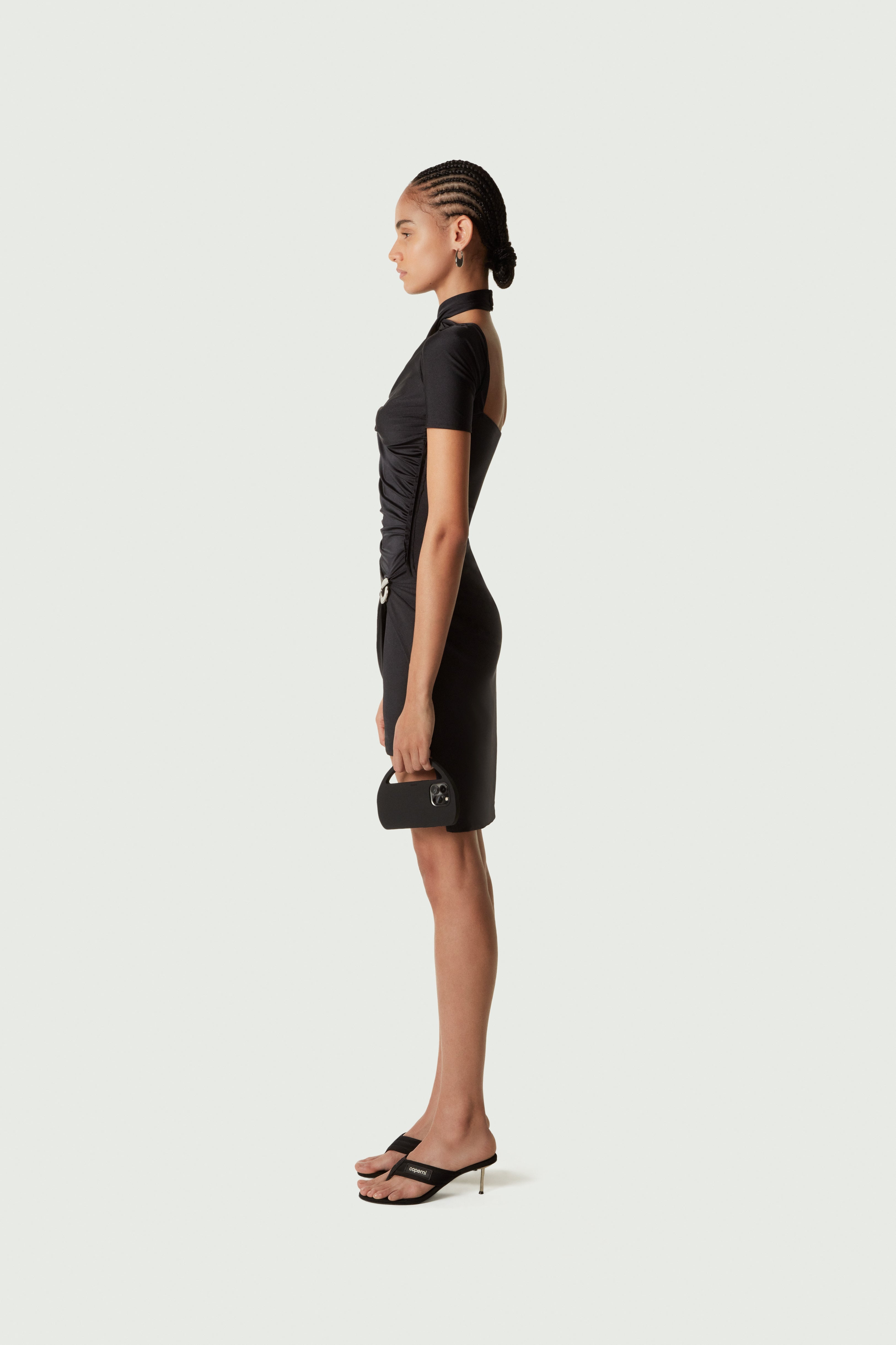 Asymmetric Draped Jersey Dress - 3