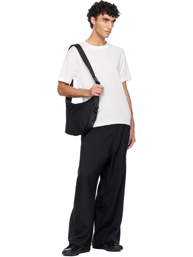 Y-3 Black Sport Uniform Pinstripe Track Pants outlook