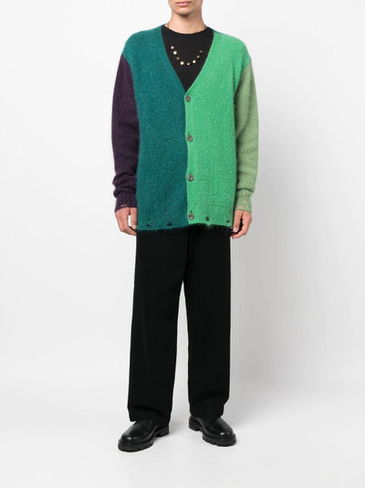 Song for the Mute colour-block button-up cardigan outlook