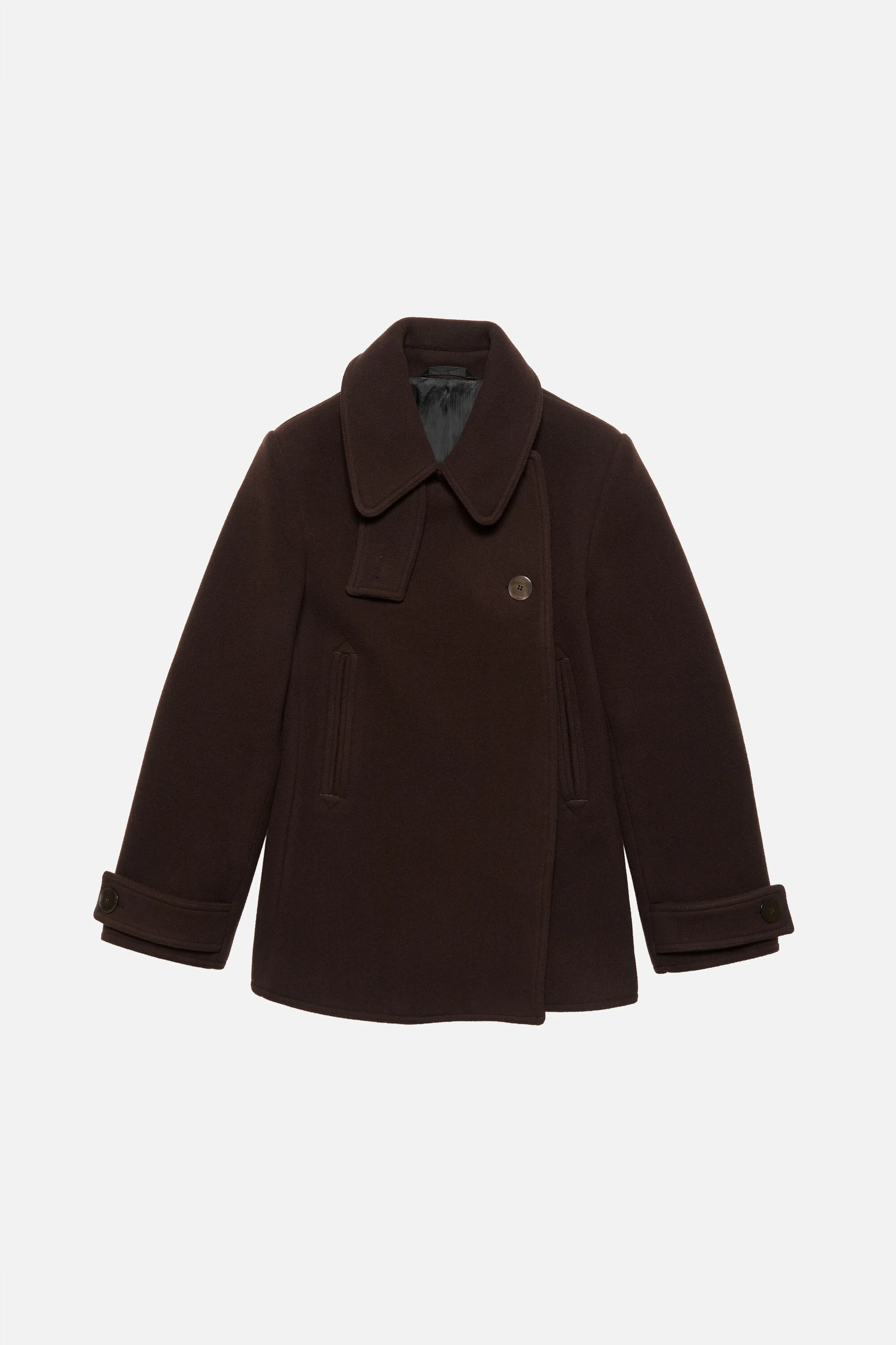 Wool duffle coat - Dark brown - 1