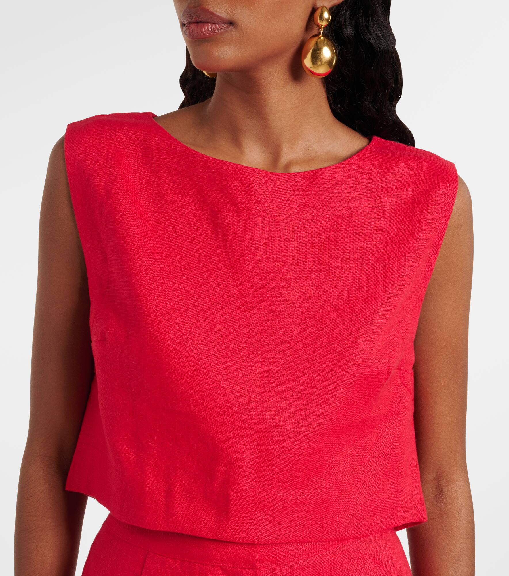 Martina linen crop top - 4