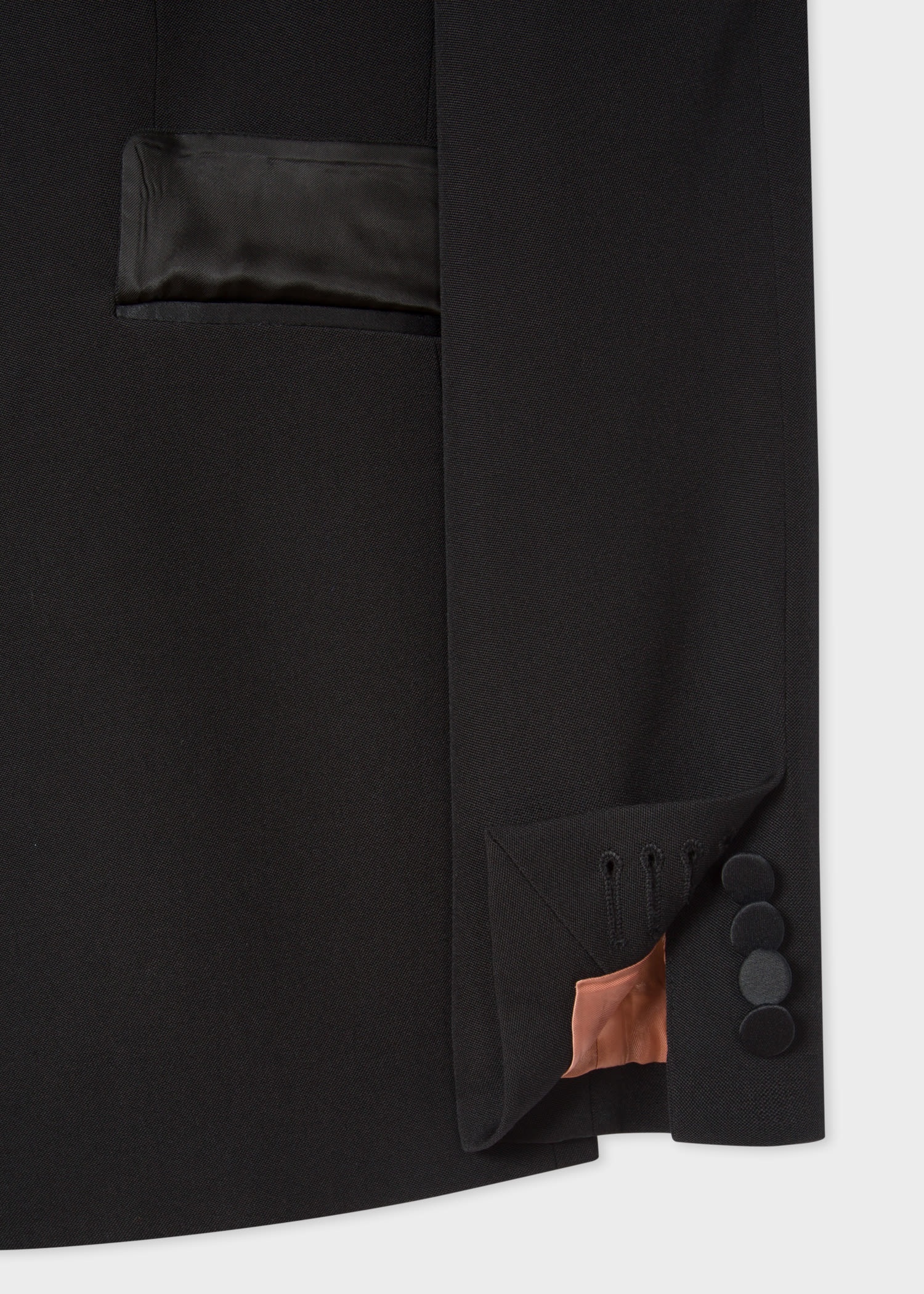 Slim-Fit One-Button Wool Tuxedo Blazer - 4