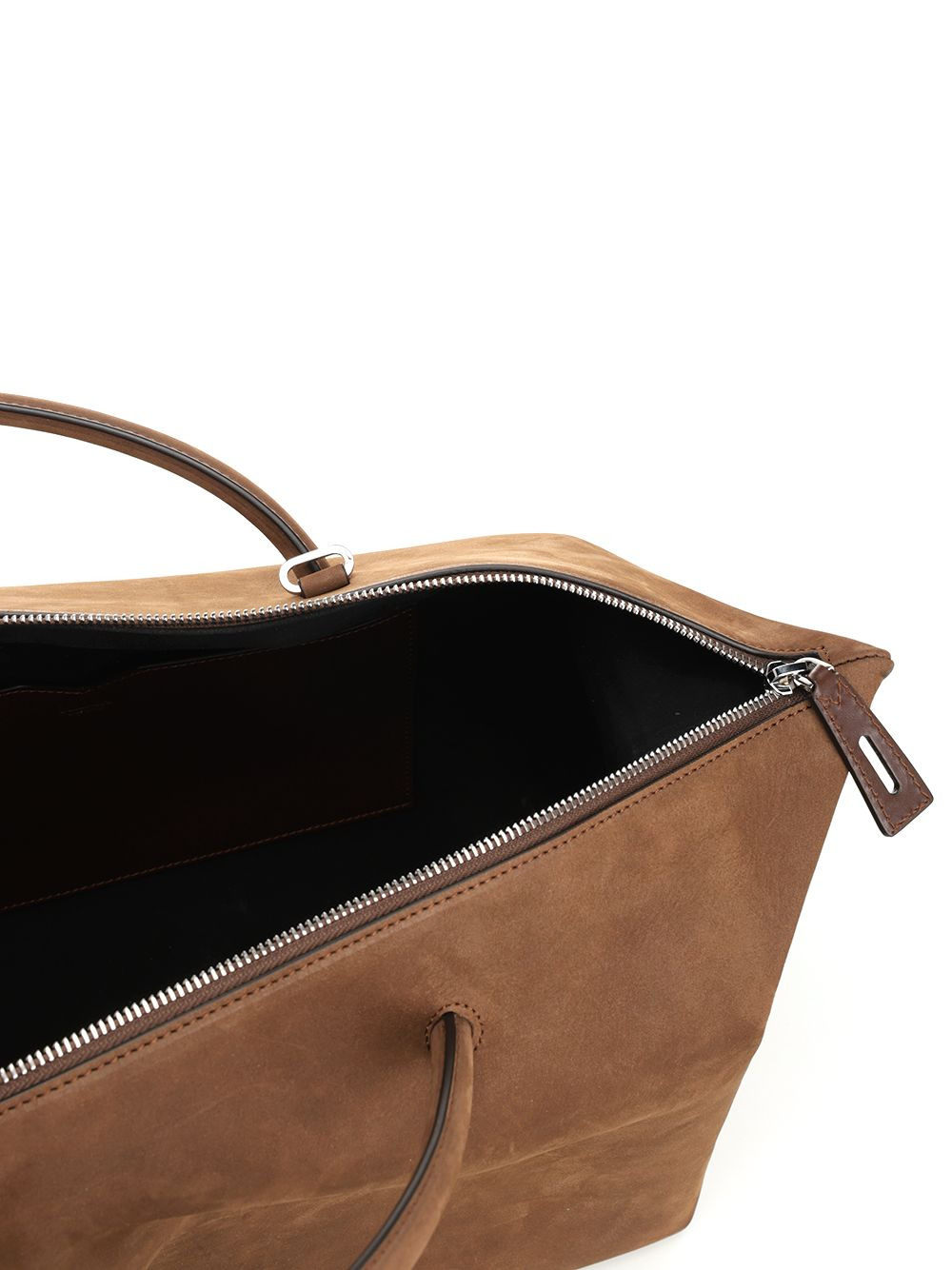 Hold All L Suede Square Bauletto Suede Handbag Handbags Brown - 4