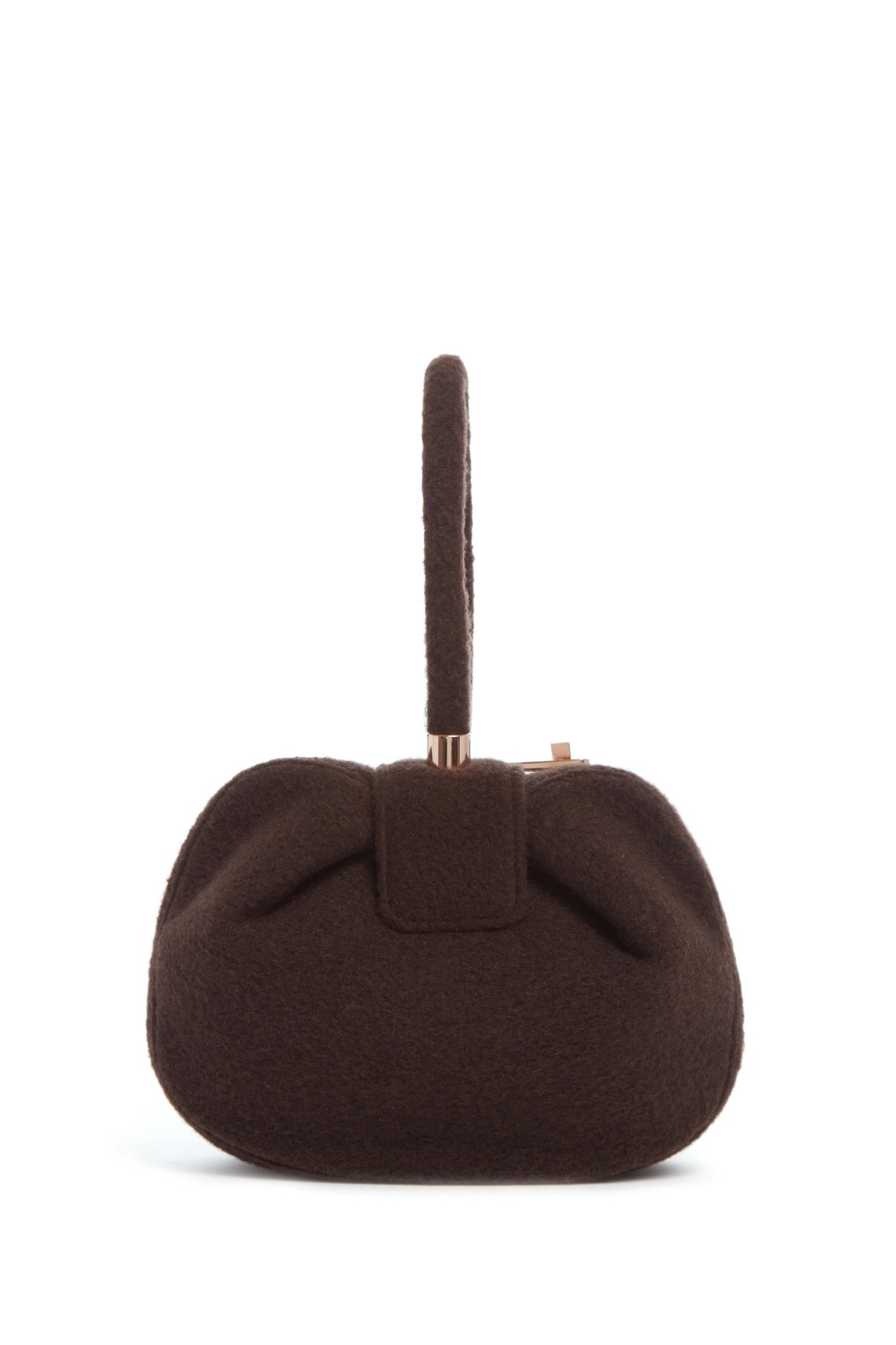 Nina Bag in Chocolate Cashmere Felt - 2