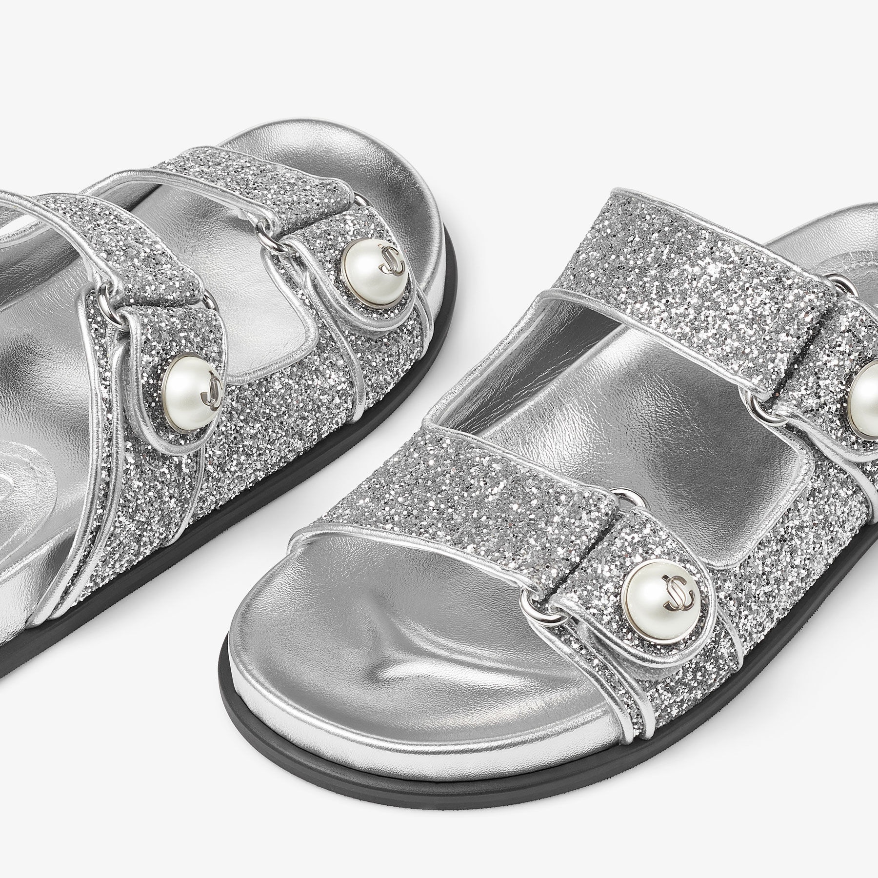 Fayence Sandal
Silver Metallic Nappa Sandals - 3