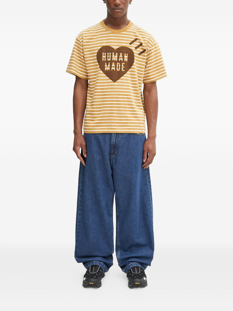 Human Made striped heart graphic T-shirt outlook