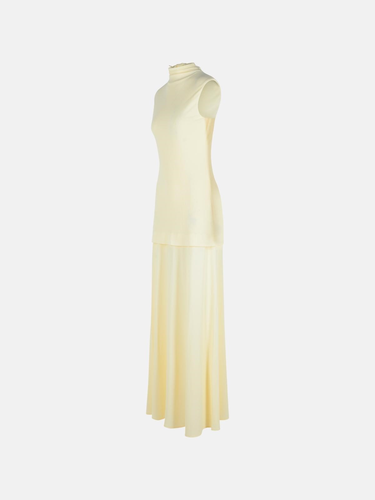 オールインワン・サロペット Jil Sander Ivory Viscose Blend Dress Jil Sander CREAM VISCOSE BLEND DRESS | REVERSIBLE
