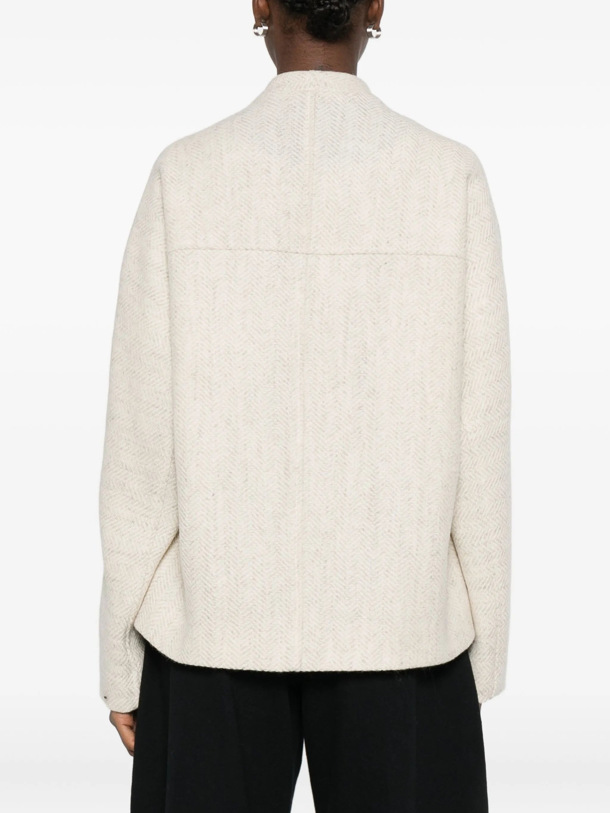 Mark Kenly Domino Tan Herringbone-pattern Pocket Jacket - 3