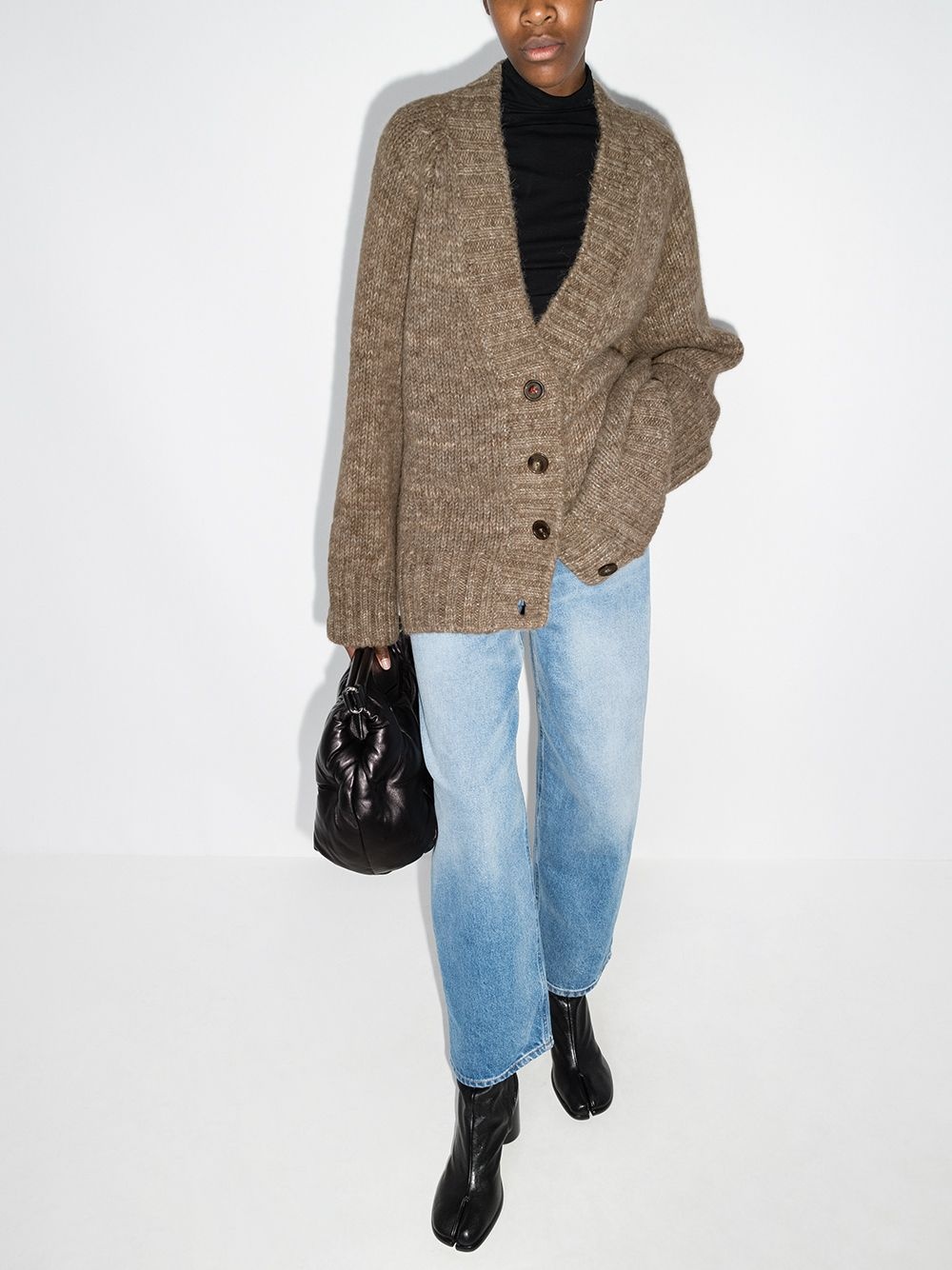 oversized mélange cardigan - 5