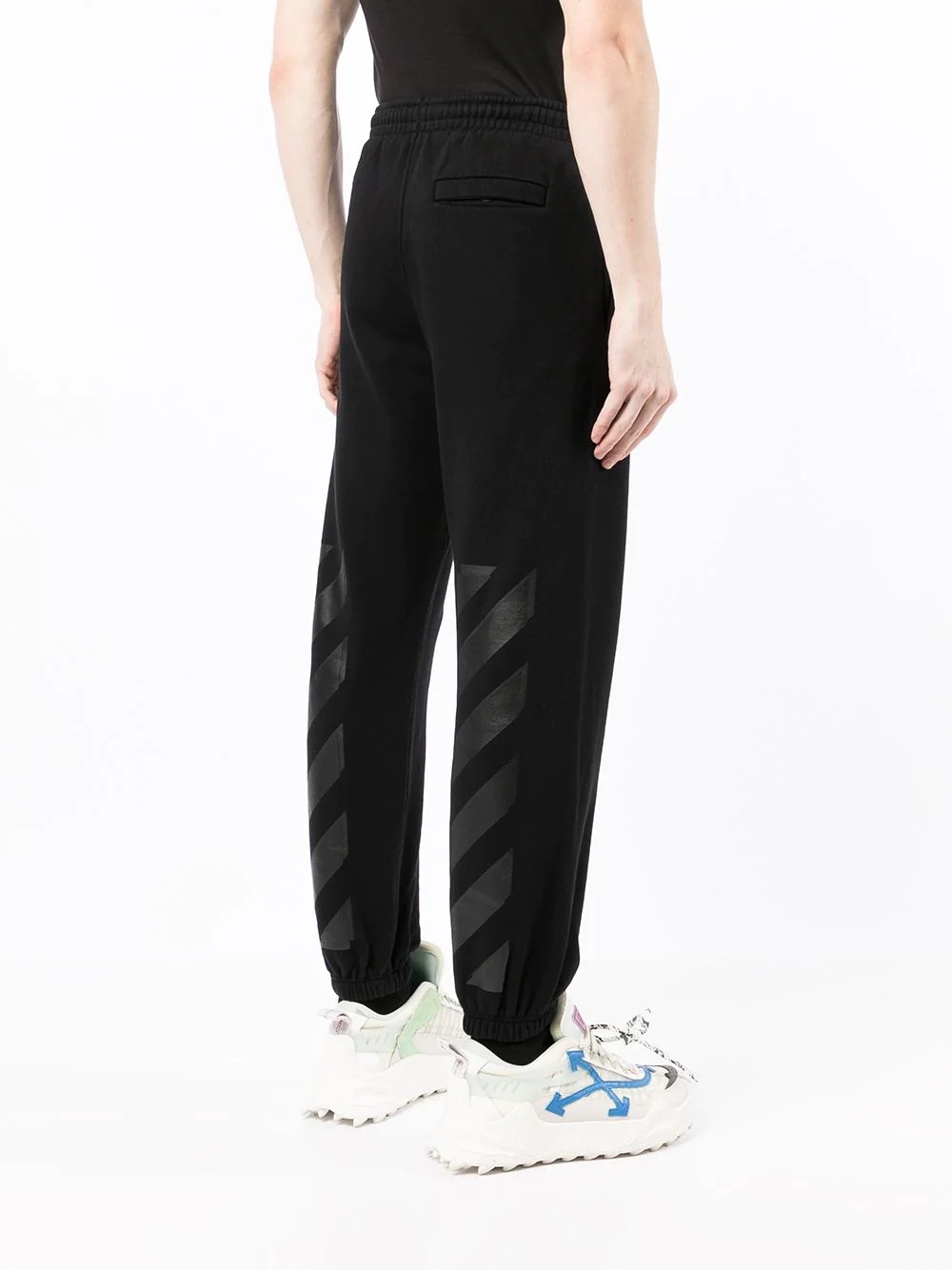 Diag-stripe cotton joggers - 4