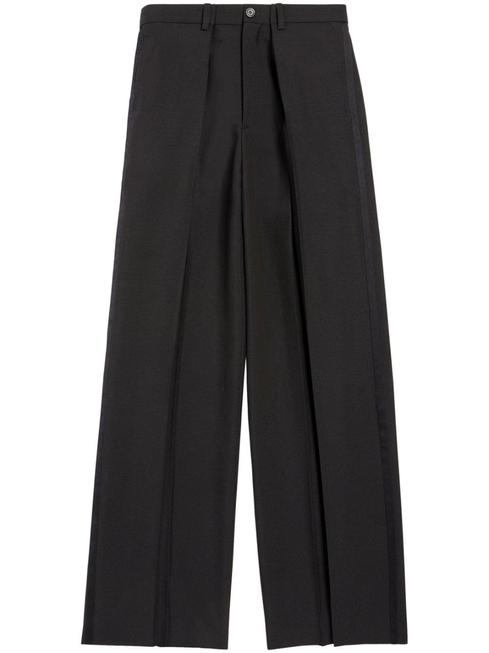 pleated wool tailored trousers - 1