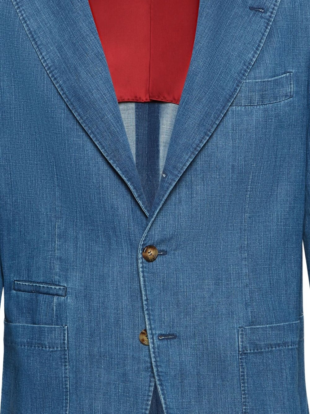 three-button patch-pocket blazer - 7