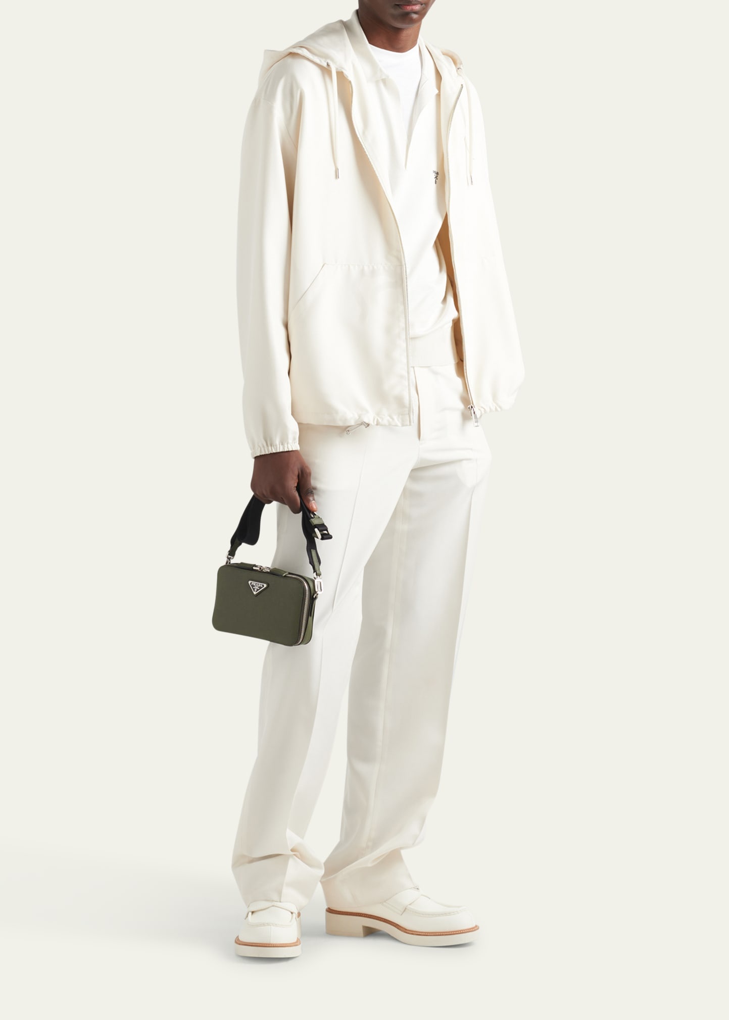 Men's Saffiano Leather Crossbody Bag - 5