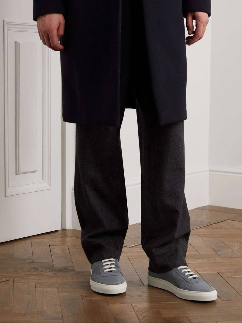 Common Projects Bball Suede-Trimmed Leather Sneakers outlook
