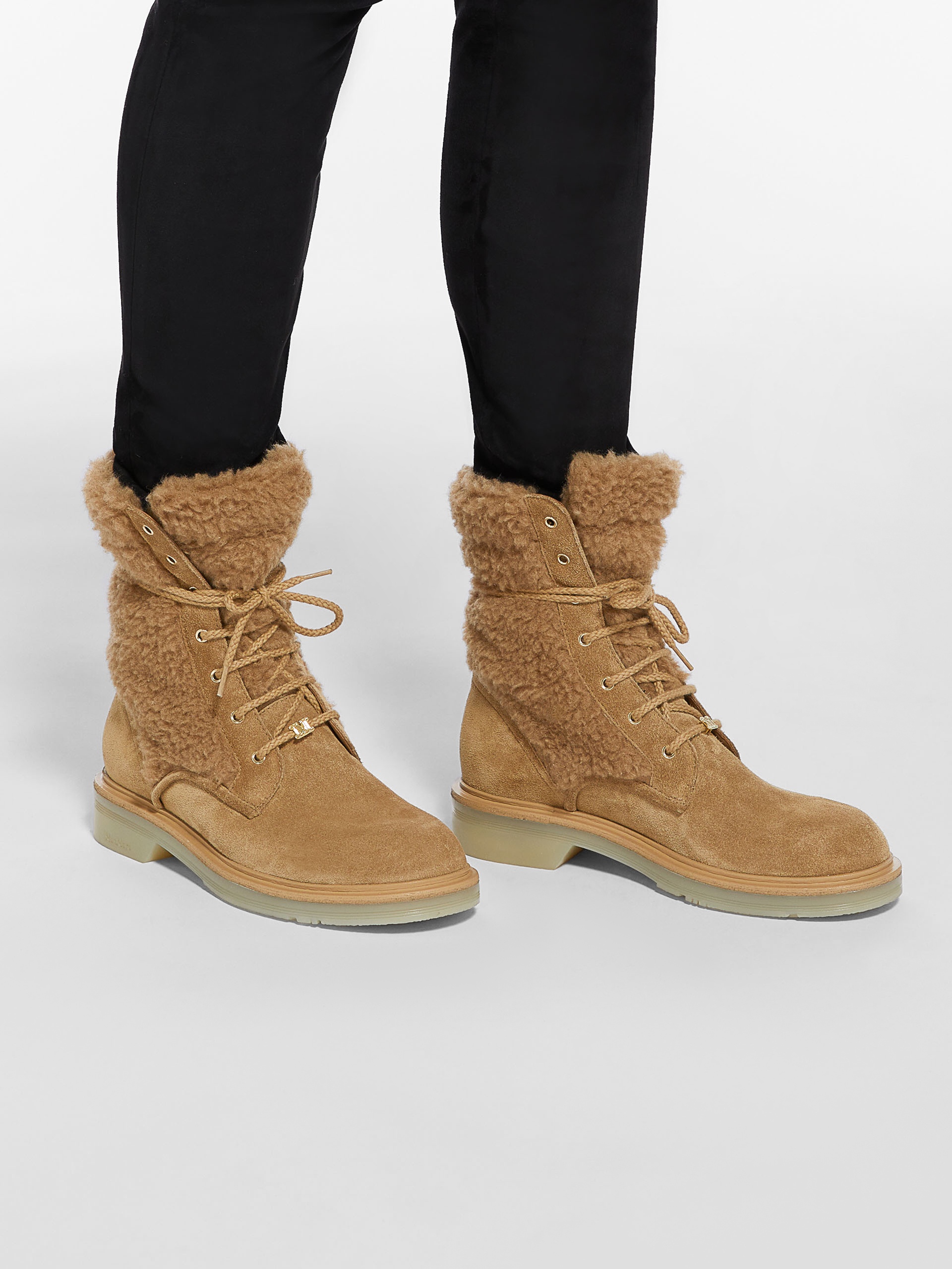 BAKYC Leather and camel combat boots - 6