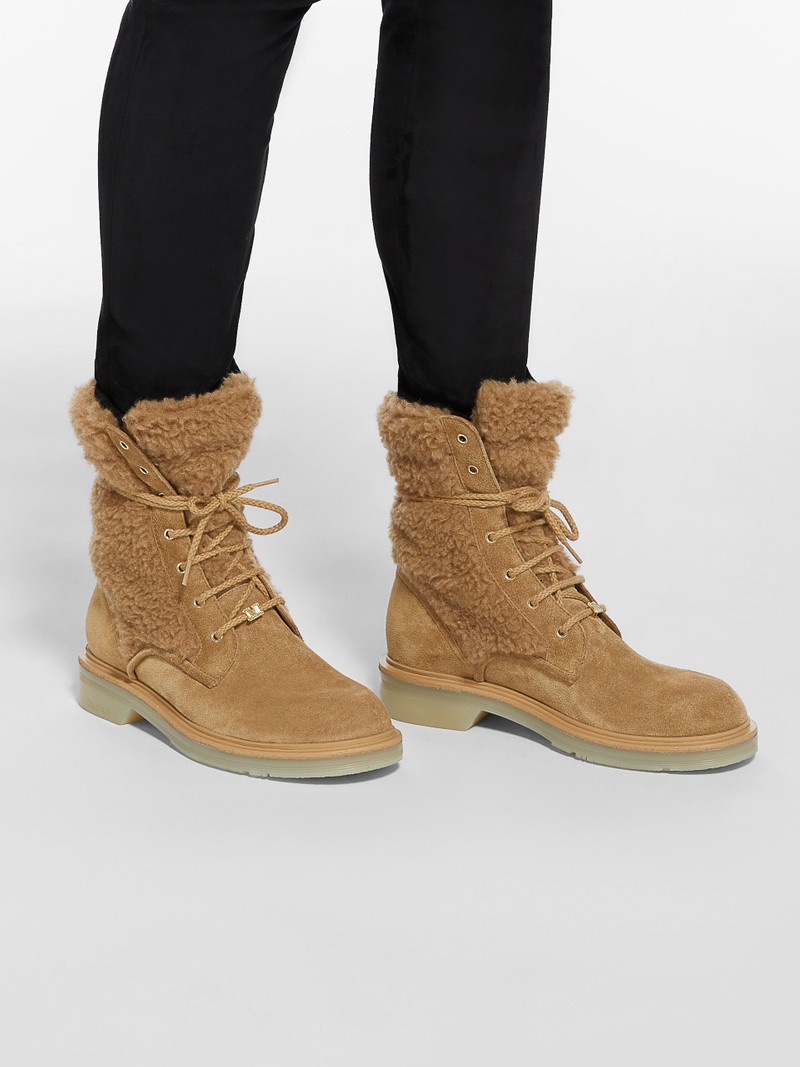 BAKYC Leather and camel combat boots 6