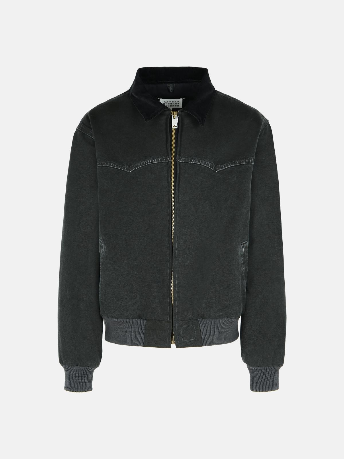 BLACK COTTON JACKET - 1