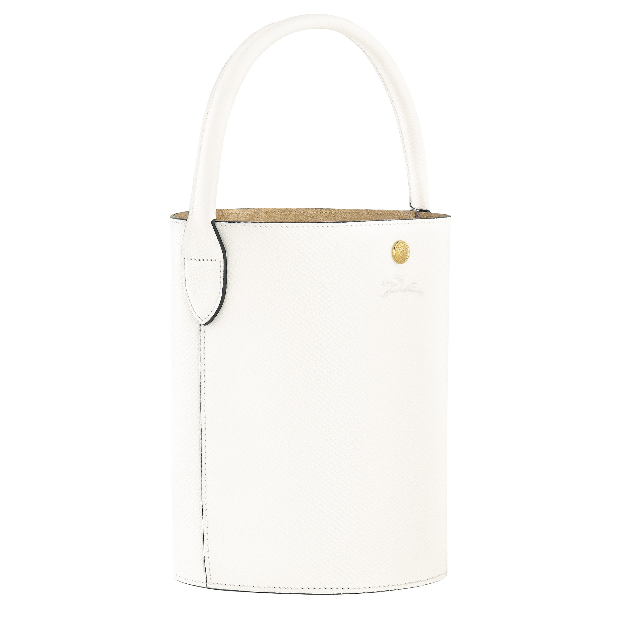 LONGCHAMPオフホワイトバケツ型バッグ Longchamp Épure S Bucket bag White - Leather | REVERSIBLE