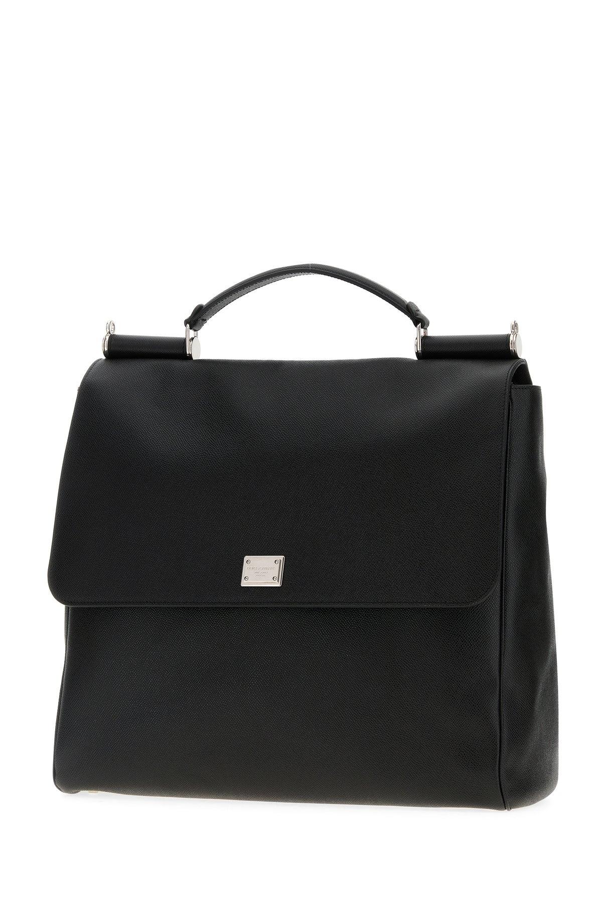 Black leather Sicily briefcase - 2