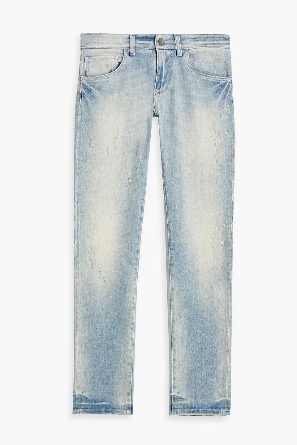 Skinny-fit distressed denim jeans - 1