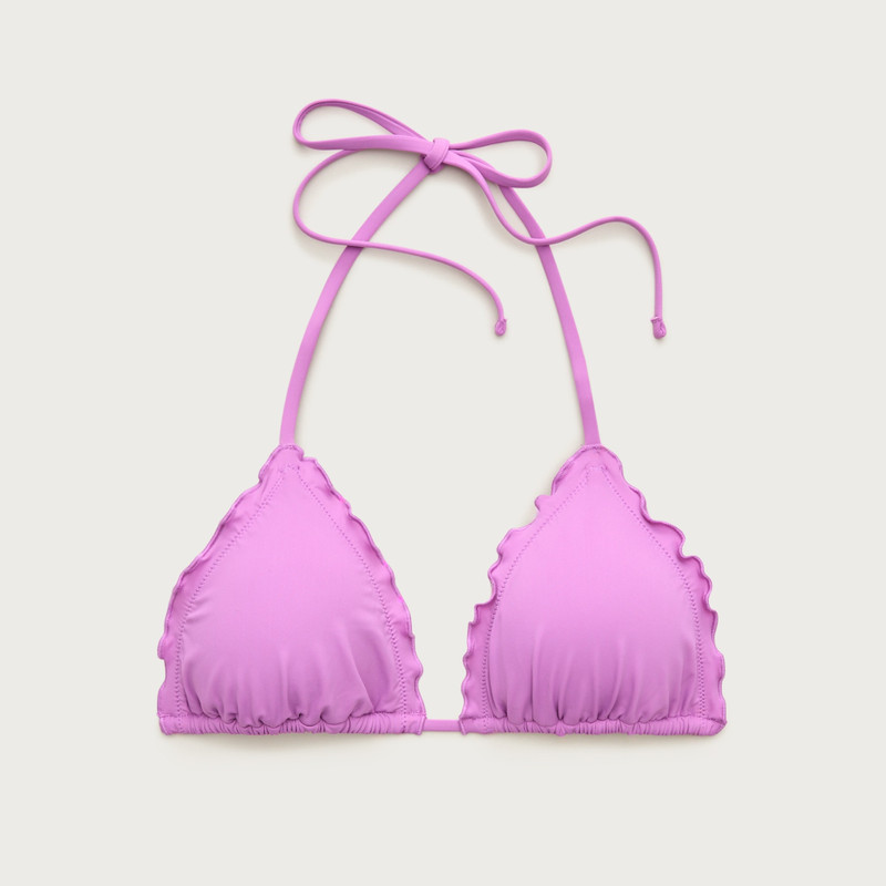 Lettuce-trim string bikini top 1