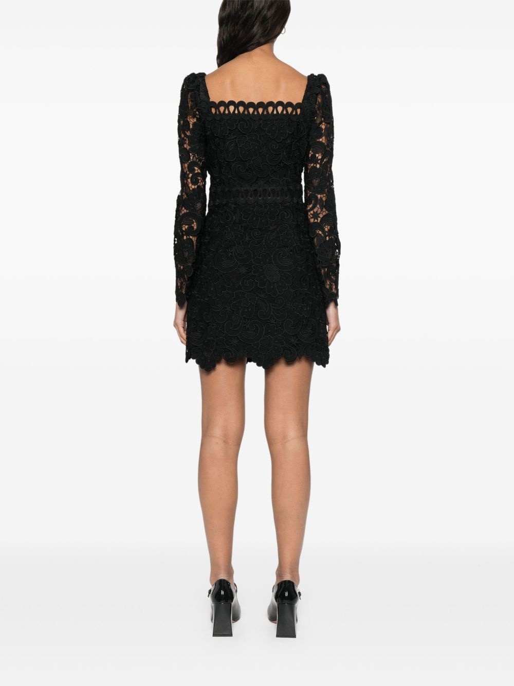 floral-motif mini dress - 4