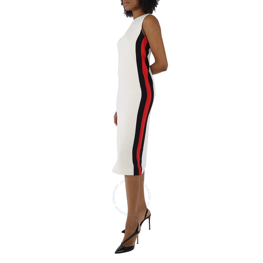 Burberry Ladies White Roundneck Sleevless Dress - 6