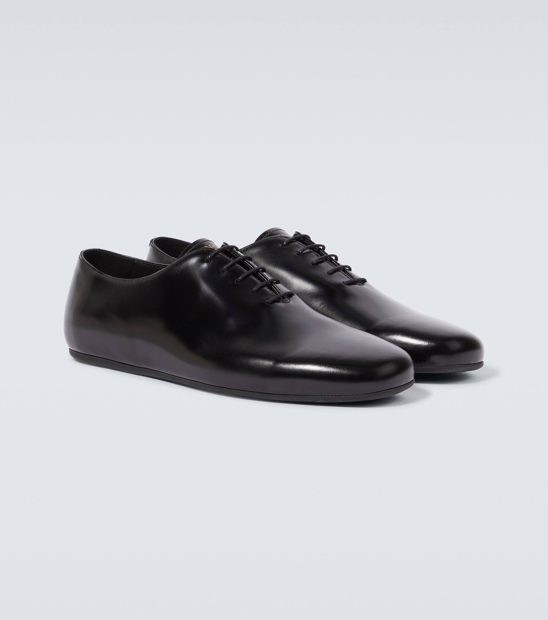 Brushed leather Oxford shoes - 5