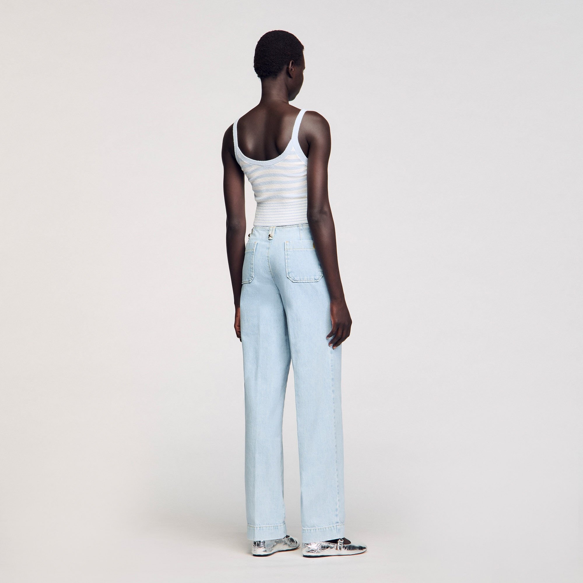 FADED WIDE-LEG JEANS - 5