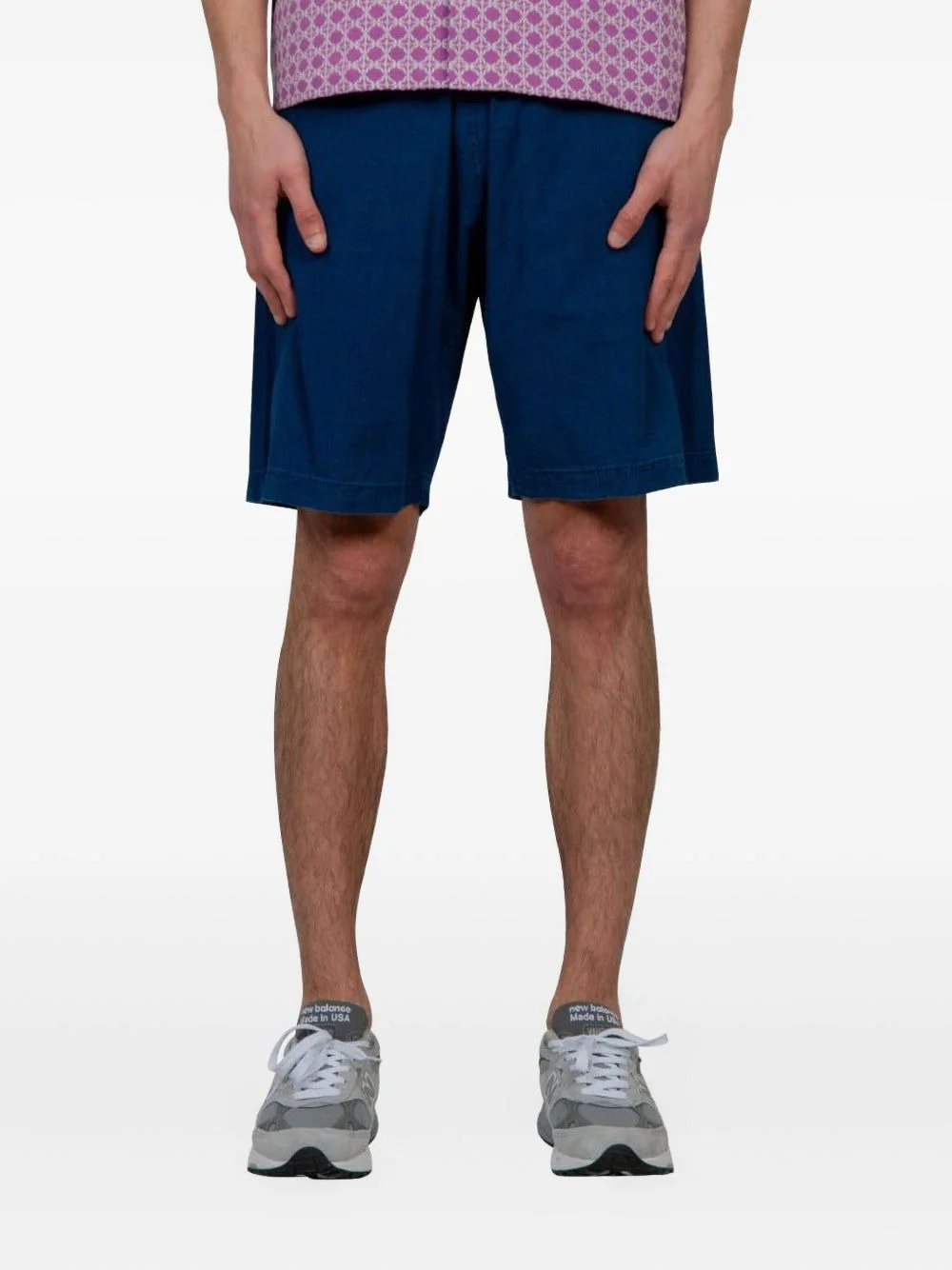 washed cotton shorts - 1