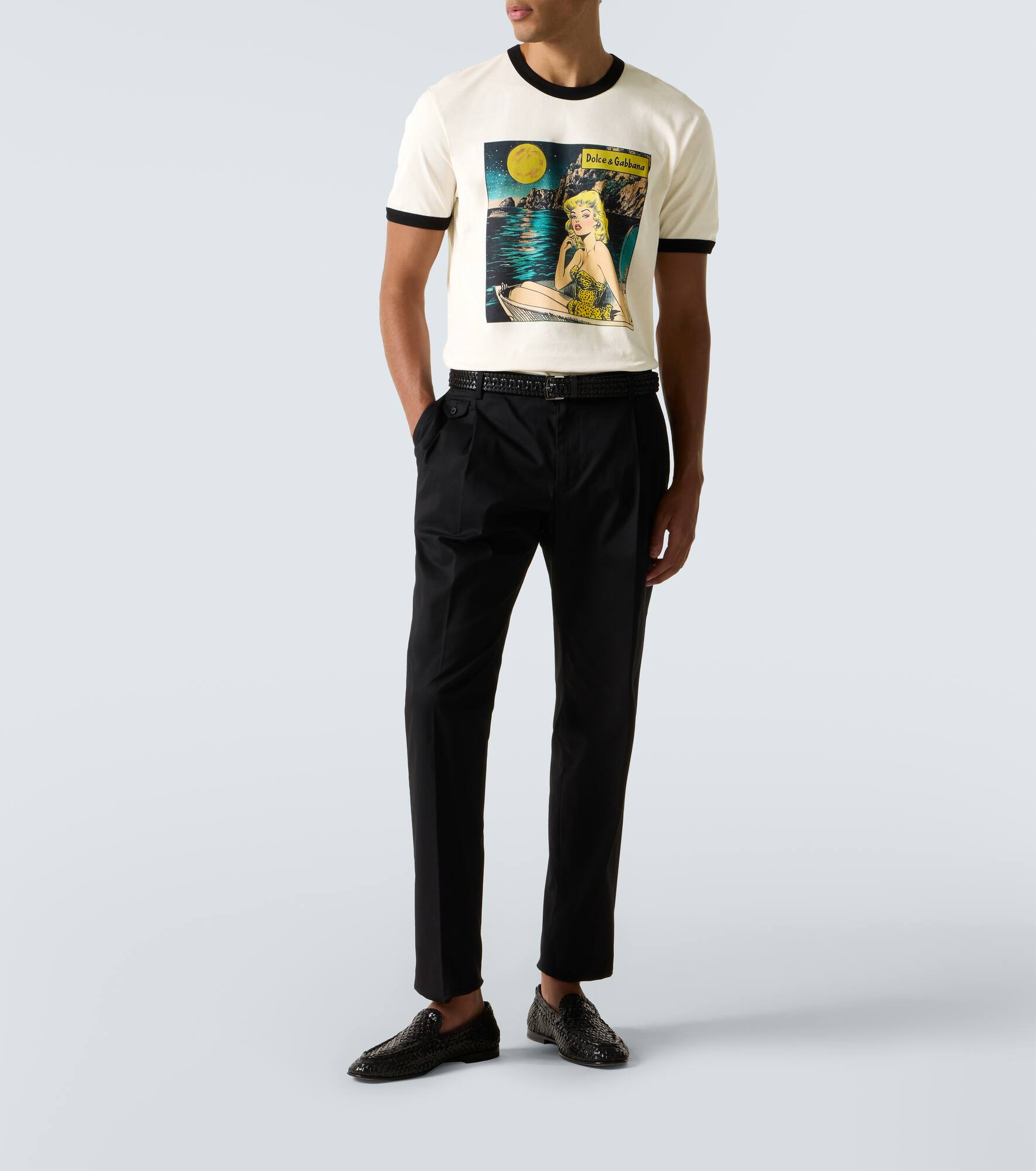 Printed cotton jersey T-shirt - 2