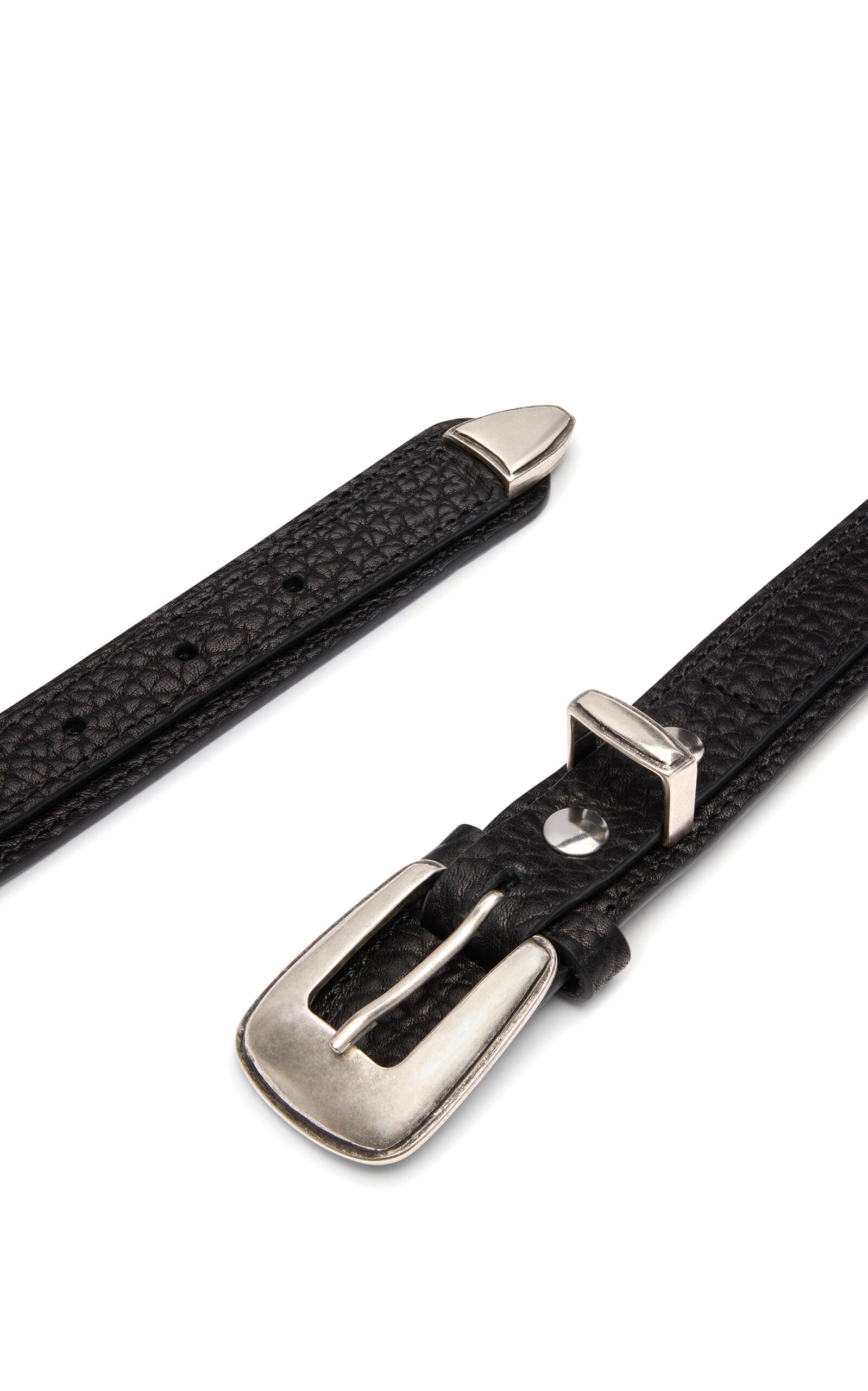 Minimal Western Leather Belt black - 3