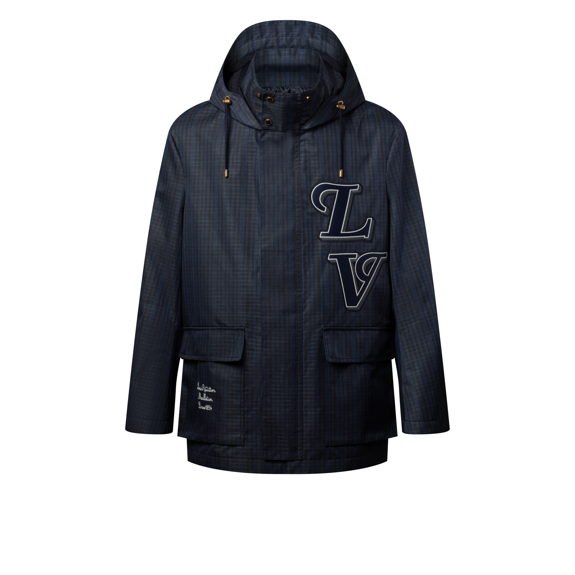 Preppy Hooded Parka - 1