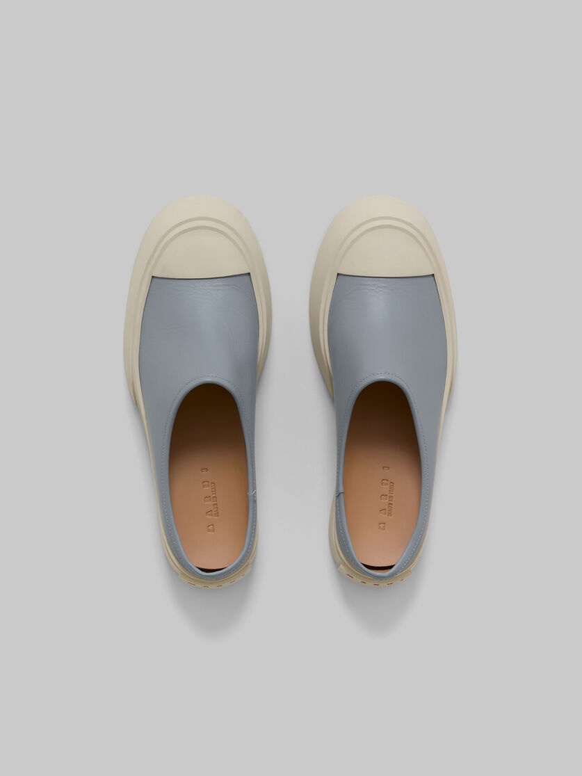 GREY LEATHER PABLO SABOT - 4