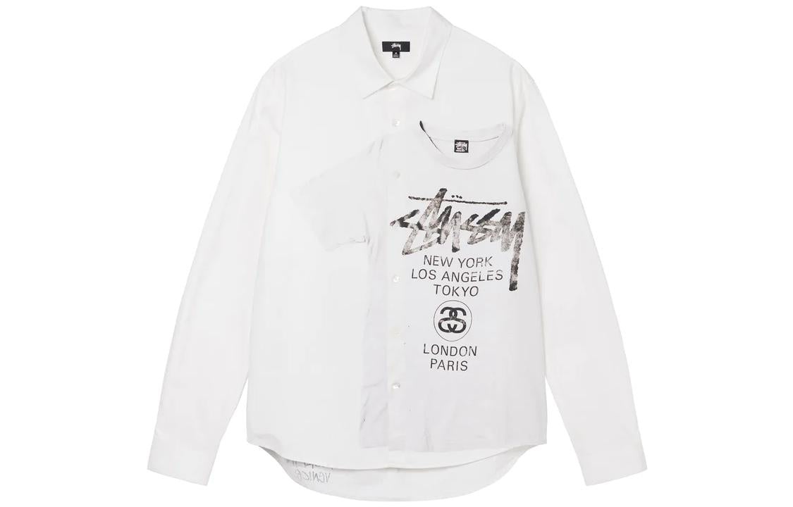 Stussy World Tour Logo Shirt 'White' 1110249 - 2