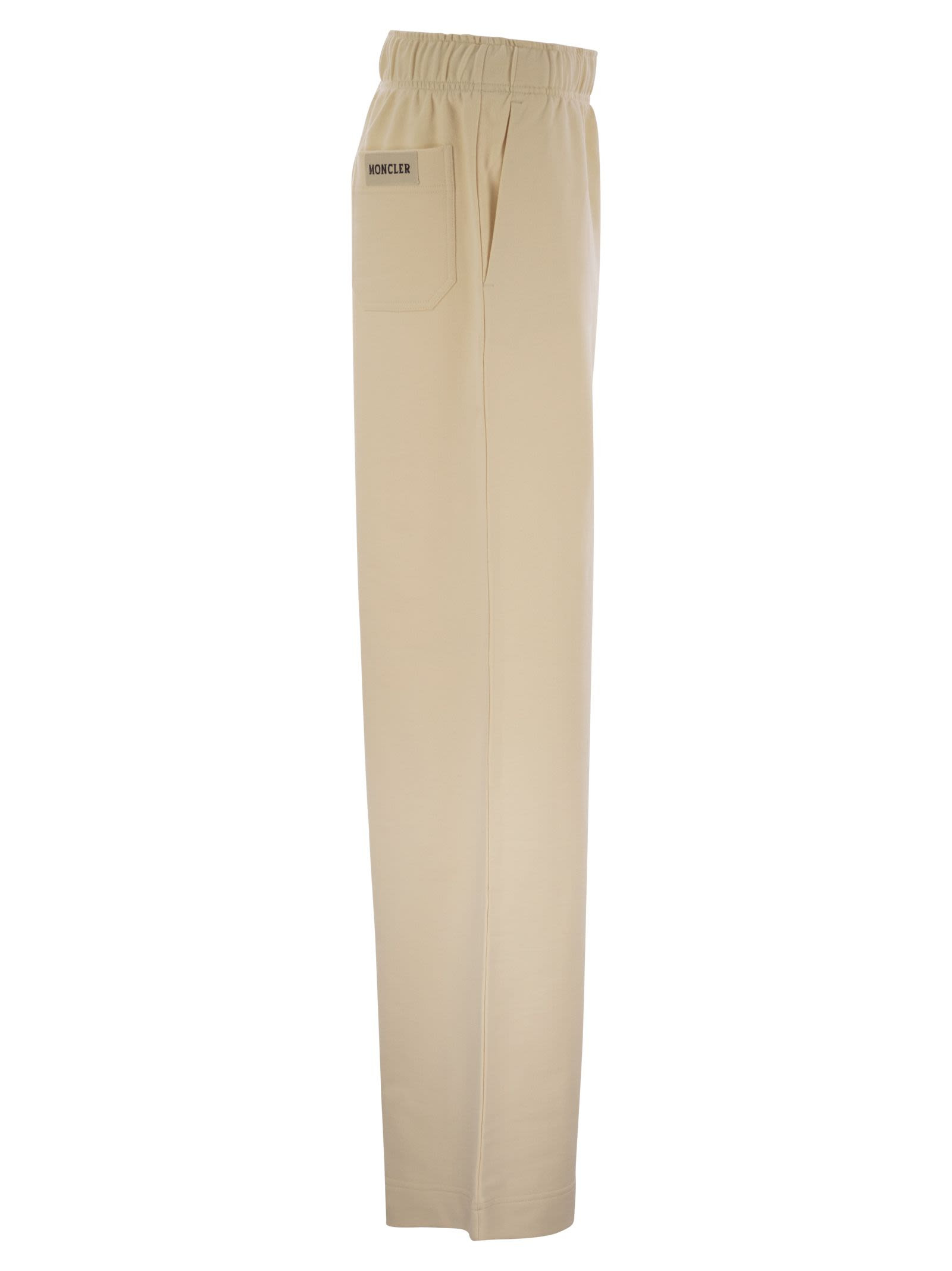 Moncler Women Wide-Leg Cotton Sport Pants - 3