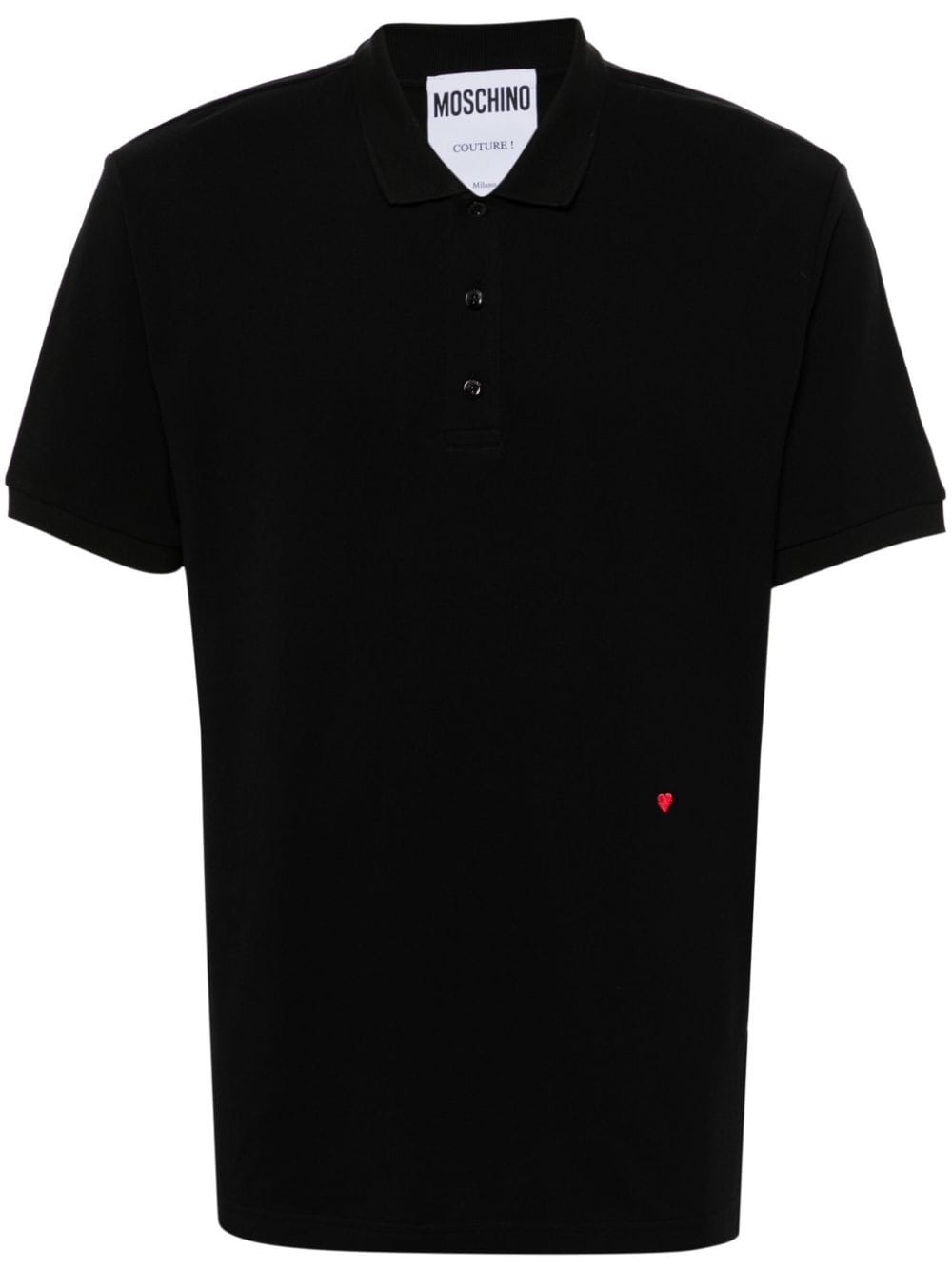 heart-embroidery polo shirt - 1